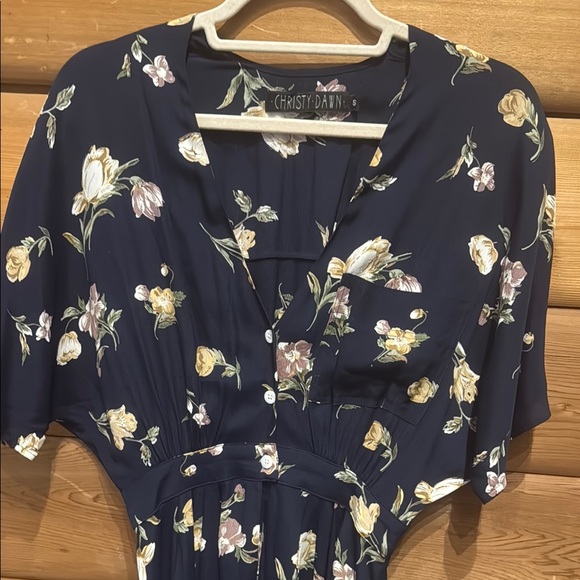 Christy Dawn Navy Dress with Yellow and White Floral - Picture 1 of 6